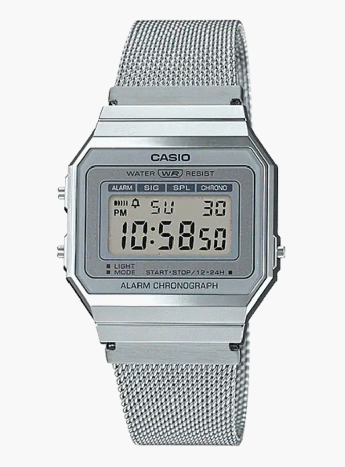 Casio Montre Homme A700WM-7ADF - Bracelet en Acier Inoxydable - Argent