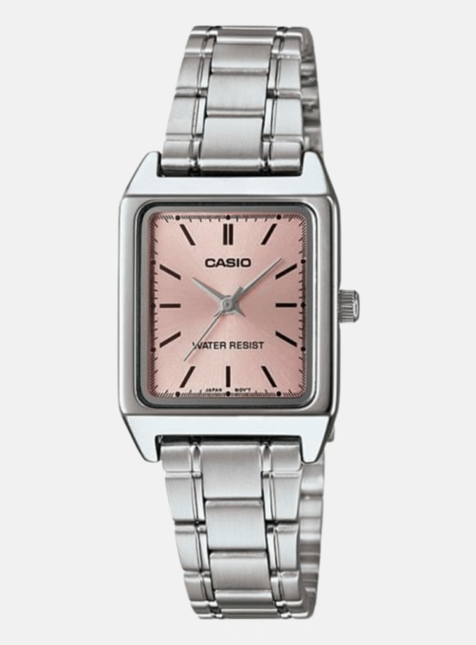 Montre CASIO Femme - LTP-V007D-4EUDF - Bracelet Gris En Acier Inoxydable - Résistante à l'eau - 12 Mois De Garantie