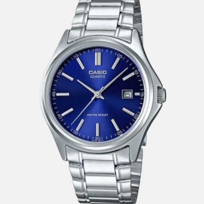 Montre Homme CASIO - MTP-1239D-2ADF - Bracelet Gris En Acier Inoxydable - Résistante à l'eau - 12 Mois De Garantie