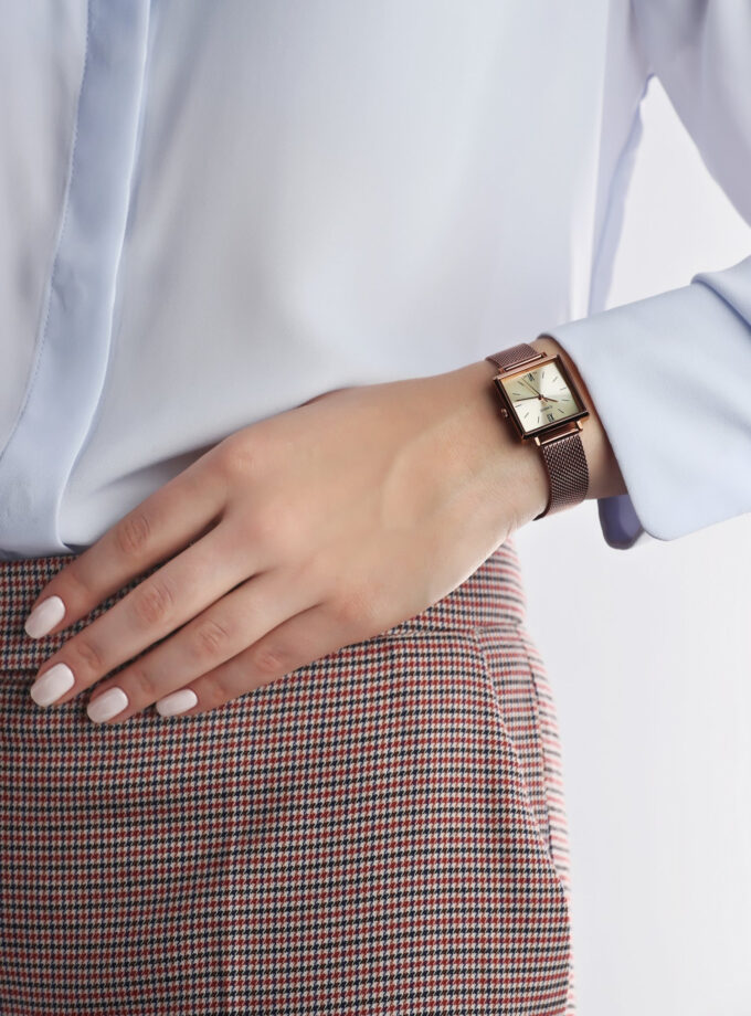 Montre Femme CASIO - LTP-E155MR-9BDF - Bracelet Dorée En Maille Milanaise - Cadran Jaune - 12 Mois De Garantie