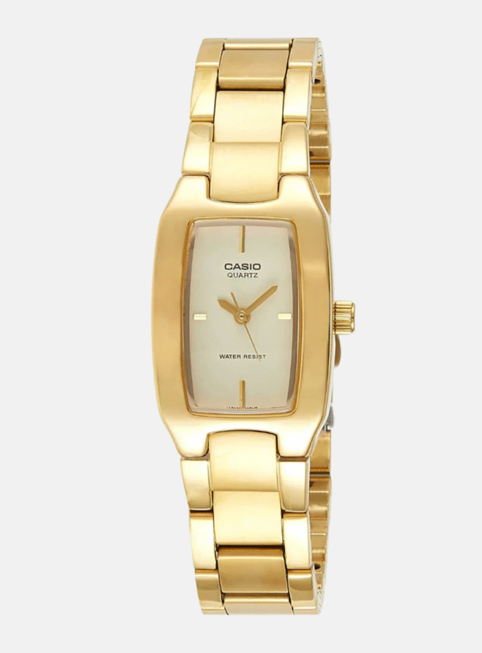 Montre CASIO Femme - LTP-1165N-9CRDF - Bracelet Dorée En Acier Inoxydable - Cadran Jaune - 12 Mois De Garantie