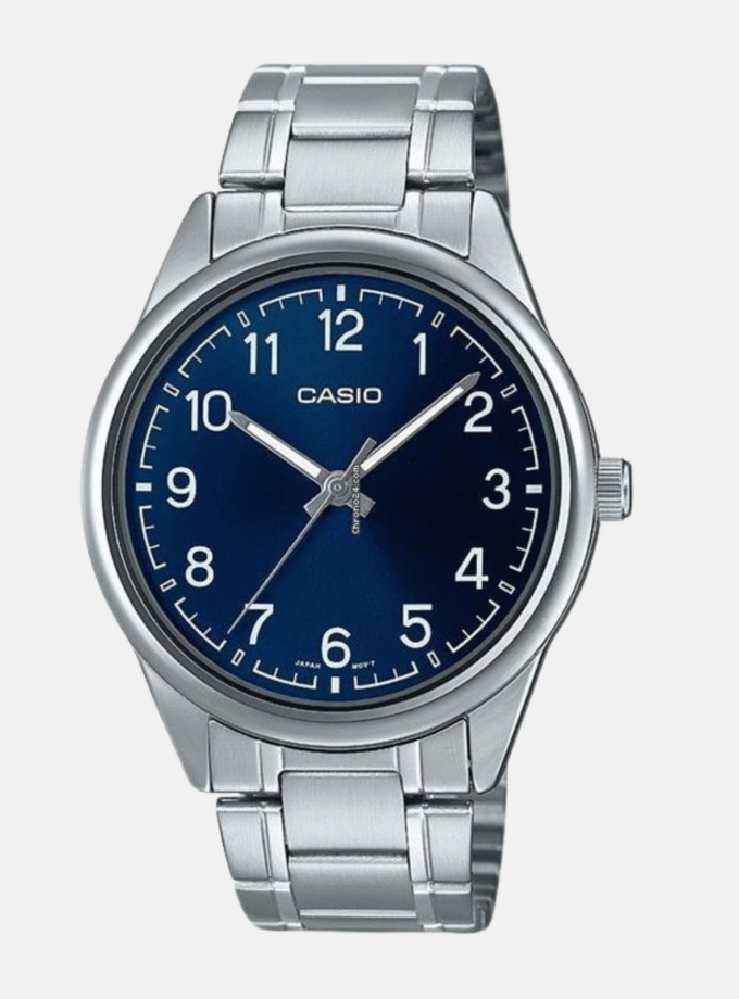 Montre Homme Casio MTP-V005D-2B4UDF - Bracelet en acier inoxydable - Affichage analogique -Résistant à l'eau