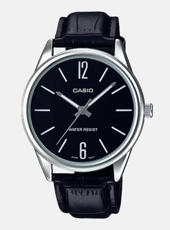 Montre Homme Casio MTP-V005L-1BUDF - Bracelet en cuir noir - Résistant à l'eau