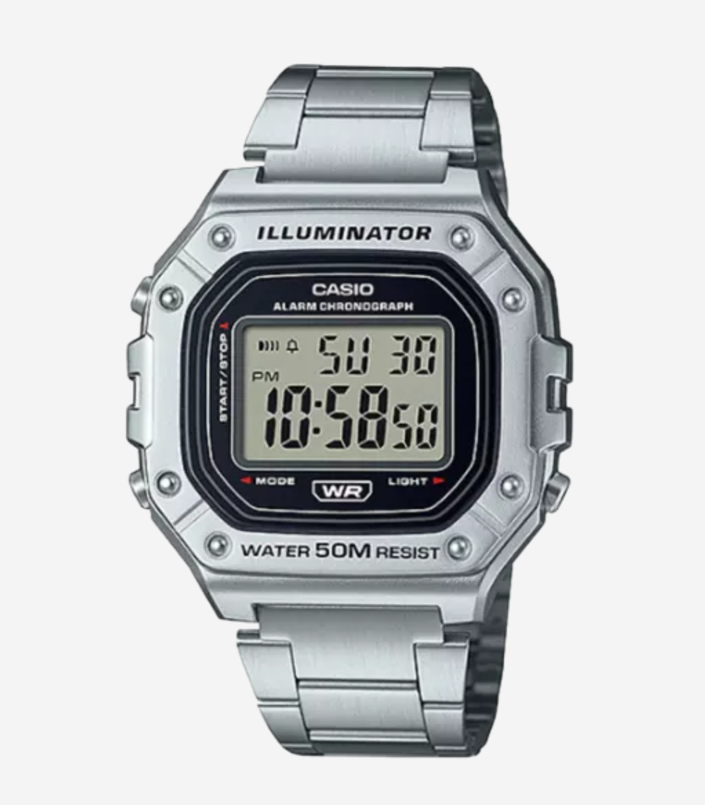 Montre Homme Casio W-218HD-1AVDF - Argent