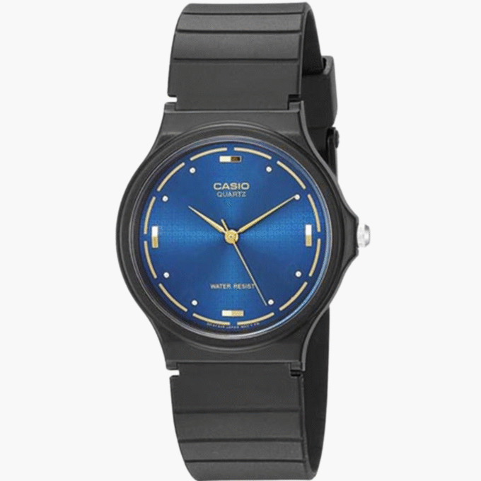 Montre CASIO Unisexe - Bracelet Noir En Resine - Boitier En Resine - Résistante à l'eau - 12 Mois De Garantie - MQ-76-2ALDF