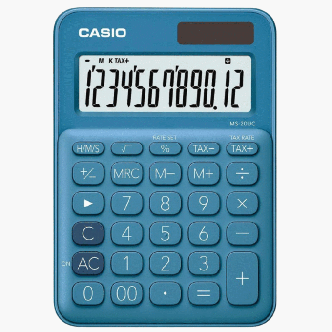 MINI CALCULATRICE DE BUREAU CASIO - MS-20UC-BU