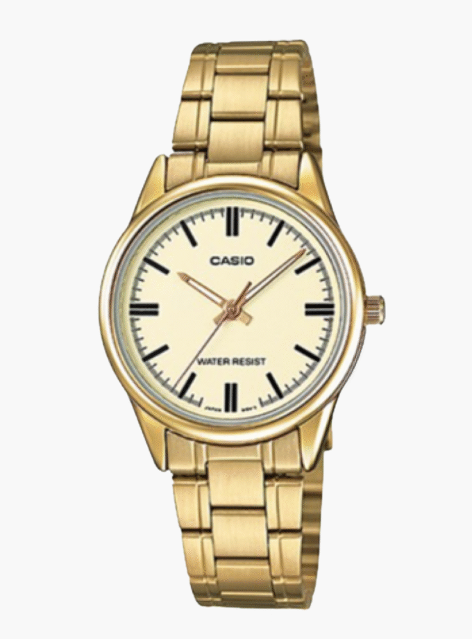 Montre CASIO Femme - LTP-V005G-9AUDF - Bracelet DoRée En Acier Inoxydable -Résistante à l'eau - 12 Mois De Garantie