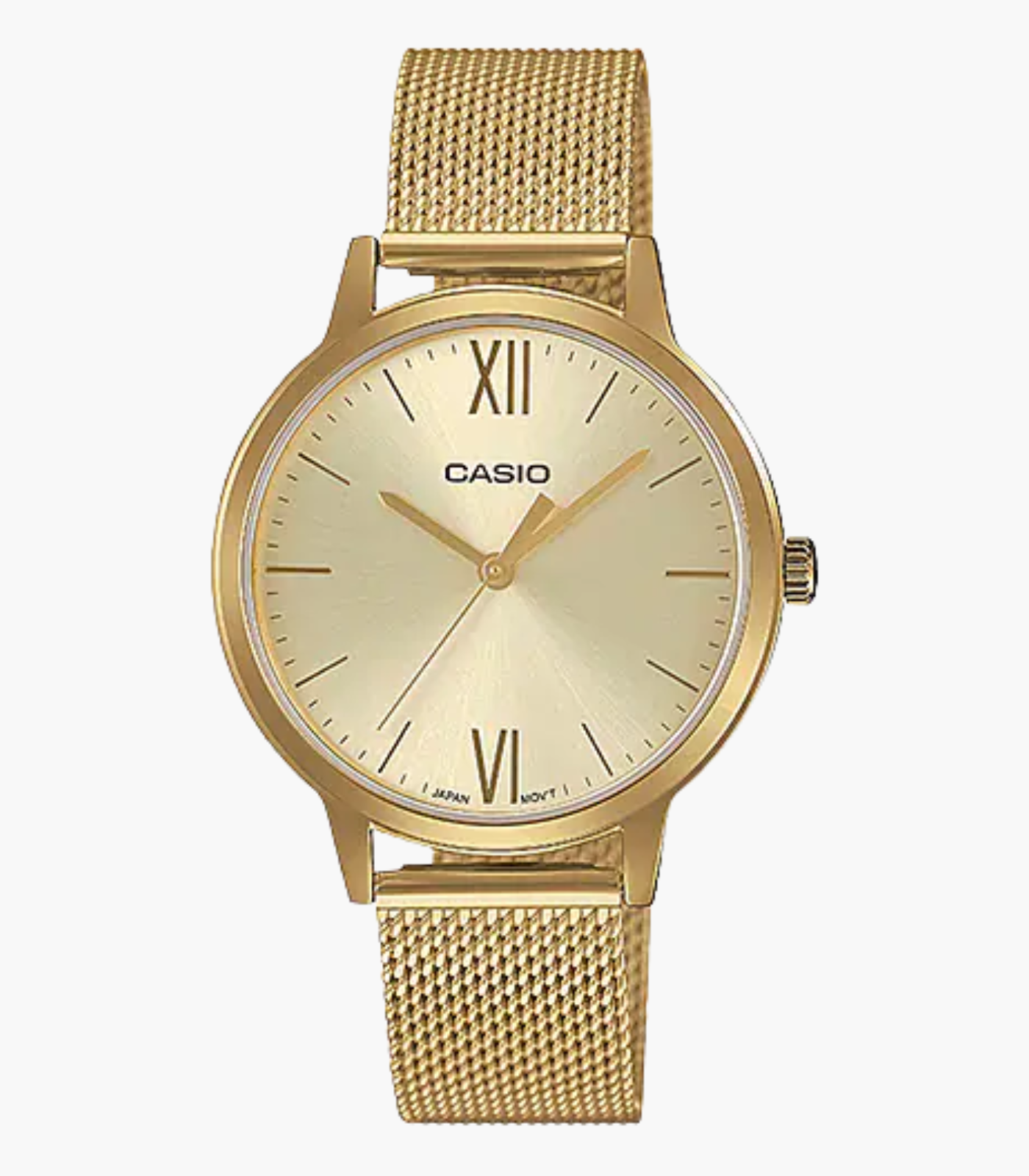 Montre CASIO Femme - Bracelet DoRée En Acier Inoxydable -Résistante à l'eau - 12 Mois De Garantie - LTP-E157MG-9ADF