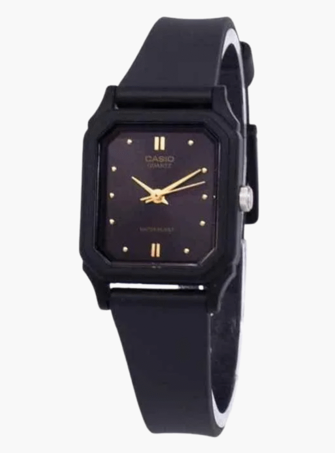 Montre CASIO Jeunesse - Bracelet Noir En Resine - Boitier En Resine - Résistante à l'eau - 12 Mois De Garantie - LQ-142E-1ADF