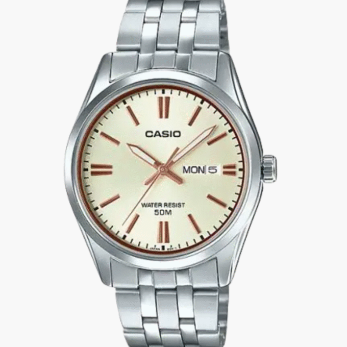 Montre CASIO Homme - MTP-1335D-9AVDF - Bracelet Gris En Acier Inoxydable -Résistante à l'eau - 12 Mois De Garantie