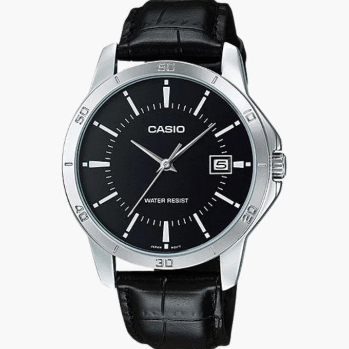 Montre Homme Casio Collection - Bracelet En Cuir - MTP-V004L-1AUDF