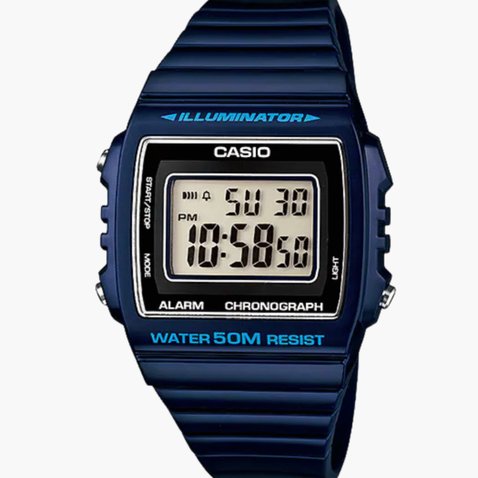 Montre Enfant CASIO - W-215H-2AVDF - Bracelet Noir En Resine - Boitier En Resine - Résistante à l'eau - 12 Mois De Garantie