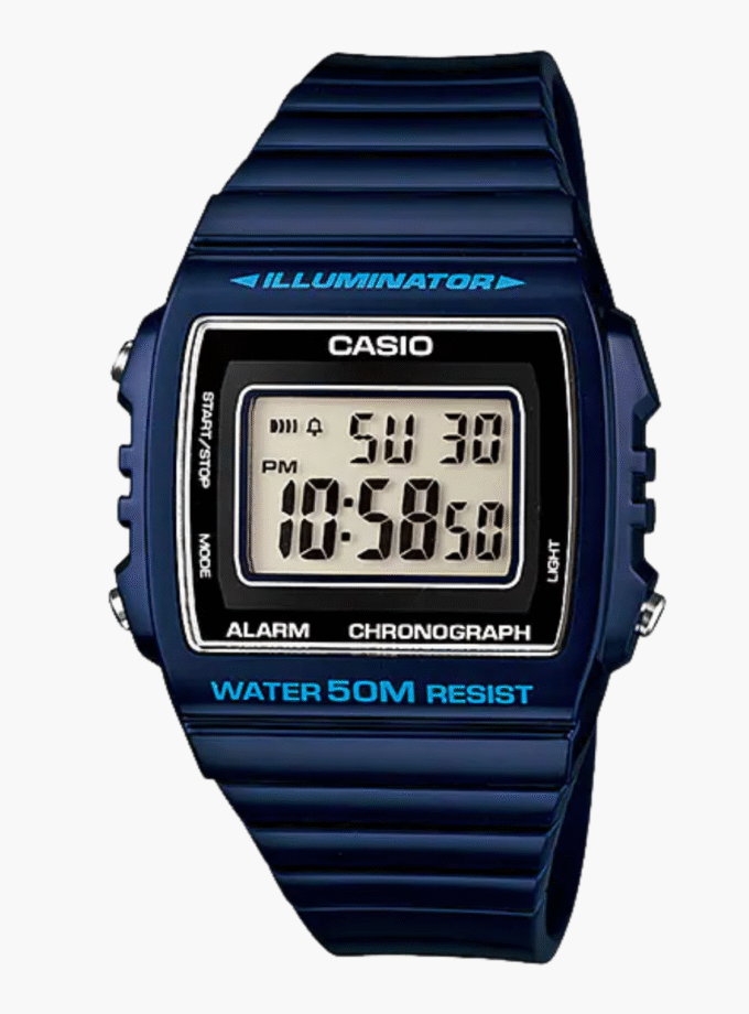 Montre Enfant CASIO - W-215H-2AVDF - Bracelet Noir En Resine - Boitier En Resine - Résistante à l'eau - 12 Mois De Garantie