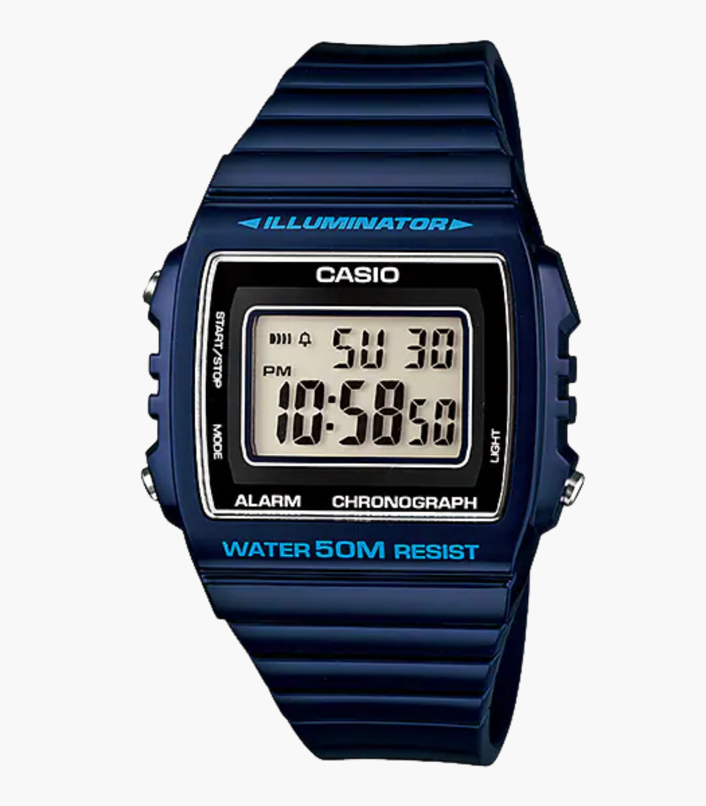 Montre Enfant CASIO - W-215H-2AVDF - Bracelet Noir En Resine - Boitier En Resine - Résistante à l'eau - 12 Mois De Garantie