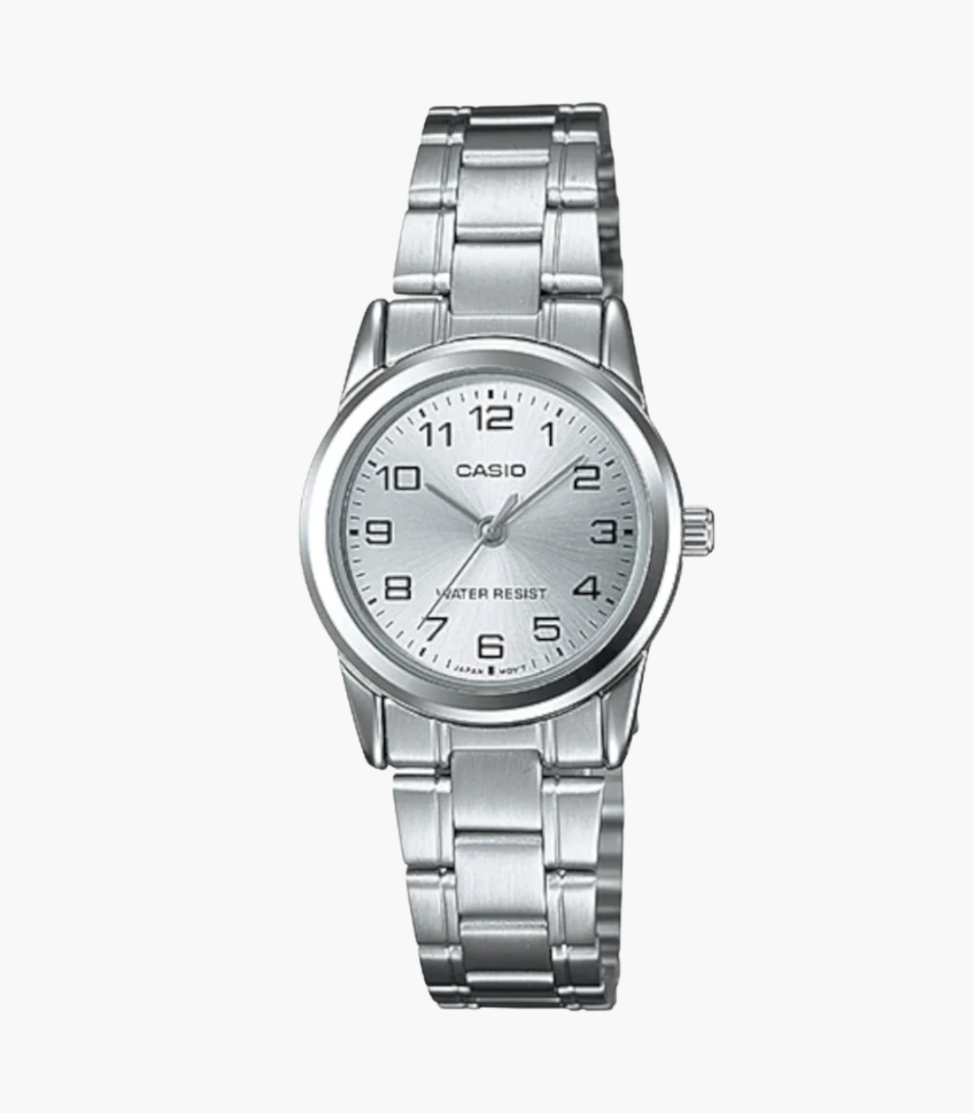 Montre CASIO Femme - Bracelet Gris En Acier Inoxydable - Cadran Blanc - 12 Mois De Garantie - LTP-V001D-7BUDF