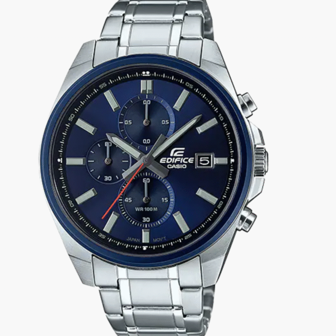 Montre CASIO Homme - Bracelet Gris En Acier Inoxydable - Résistante à l'eau - 12 Mois De Garantie - EFV-610DB-2AVUDF