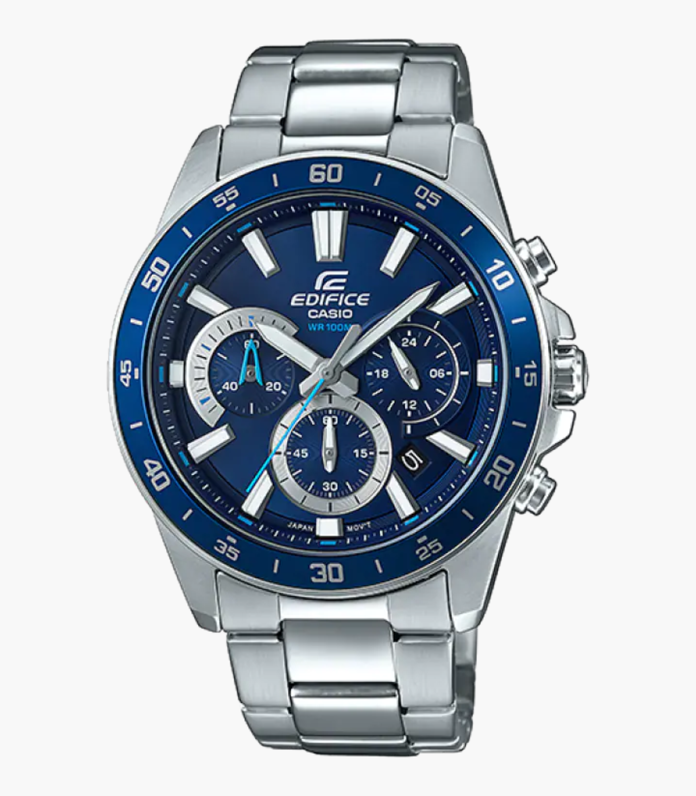 Montre CASIO Homme - Bracelet Gris En Acier Inoxydable - Résistante à l'eau - 12 Mois De Garantie - EFV-570D-2AVUDF