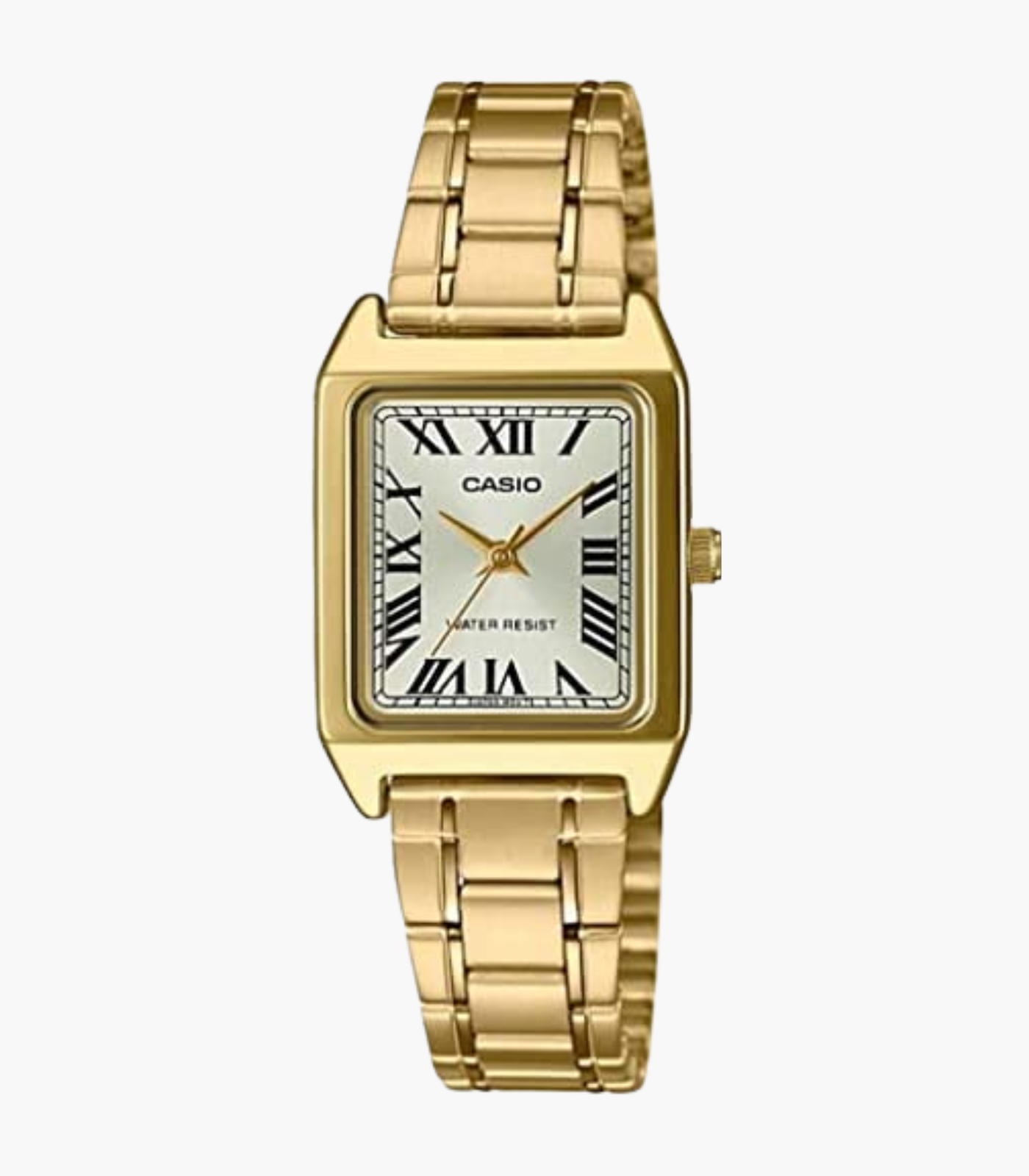 Montre CASIO Femme - Bracelet DoRée En Acier Inoxydable - Cadran Jaune - 12 Mois De Garantie - LTP-V007G-9BUDF