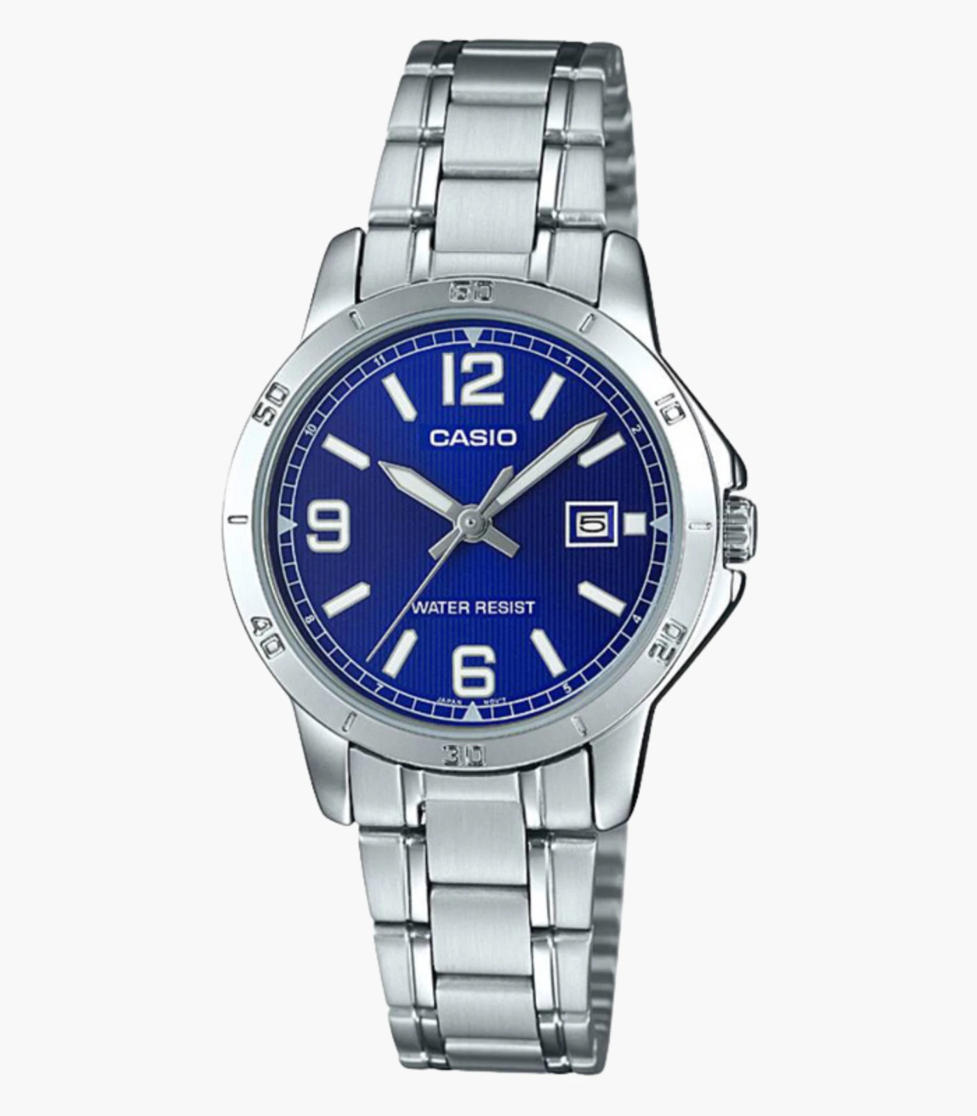 Montre CASIO Femme - LTP-V004D-2BUDF - Bracelet Gris En Acier Inoxydable - Résistante à l'eau - 12 Mois De Garantie