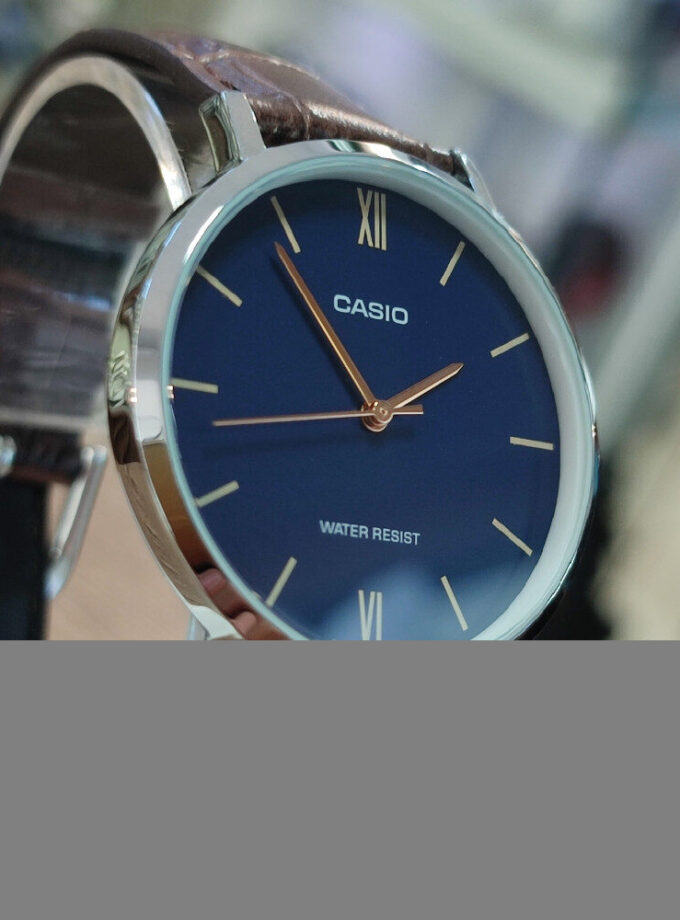 Montre-Bracelet Femme - Casio LTP-VT01L-2BUDF - Bracelet Brun En Cuir Véritable