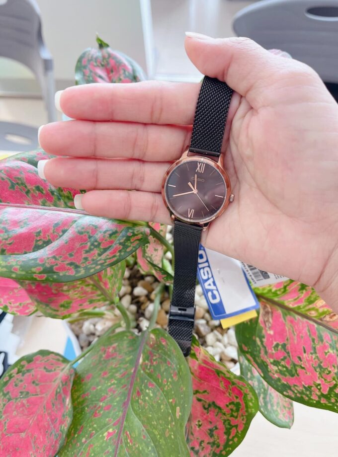 aiwatch_LTP-E157MRB-1BDF - Montre-Bracelet Femme - Casio Collection LTP-E157MRB-1BDF - Bracelet Noir En Acier Inoxydable