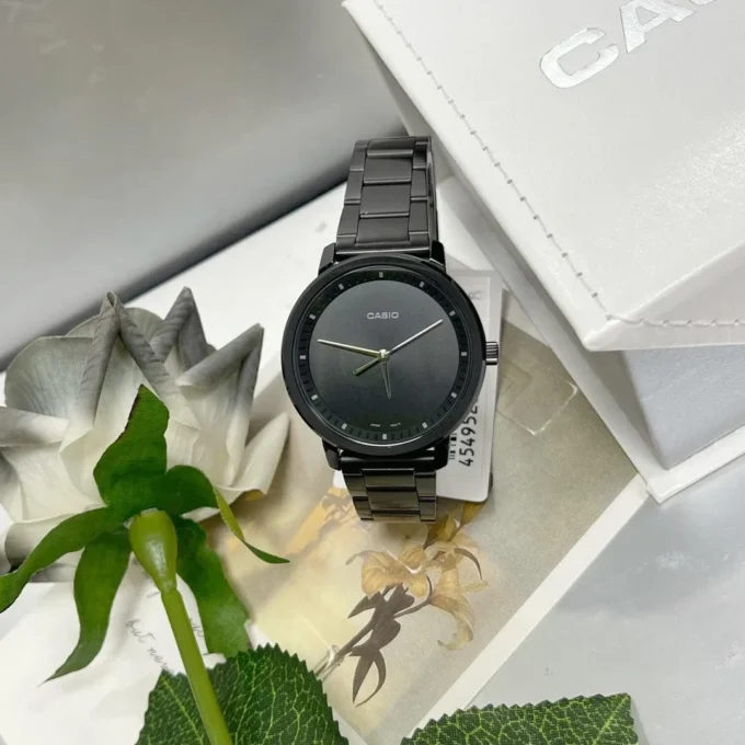 Montre-Bracelet Femme Casio Collection - LTP-B115B-1EVDF - Bracelet Noir En Acier Inoxydable