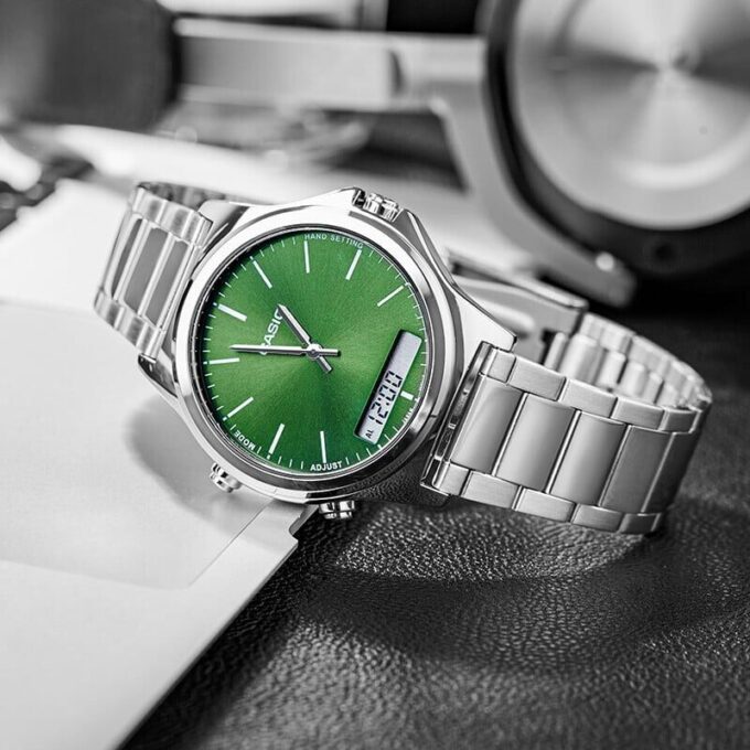 Montre-Bracelet Homme Casio Collection MTP-VC01D-3EUDF - Bracelet Gris En Acier Inoxydable- Résistante à L'Eau