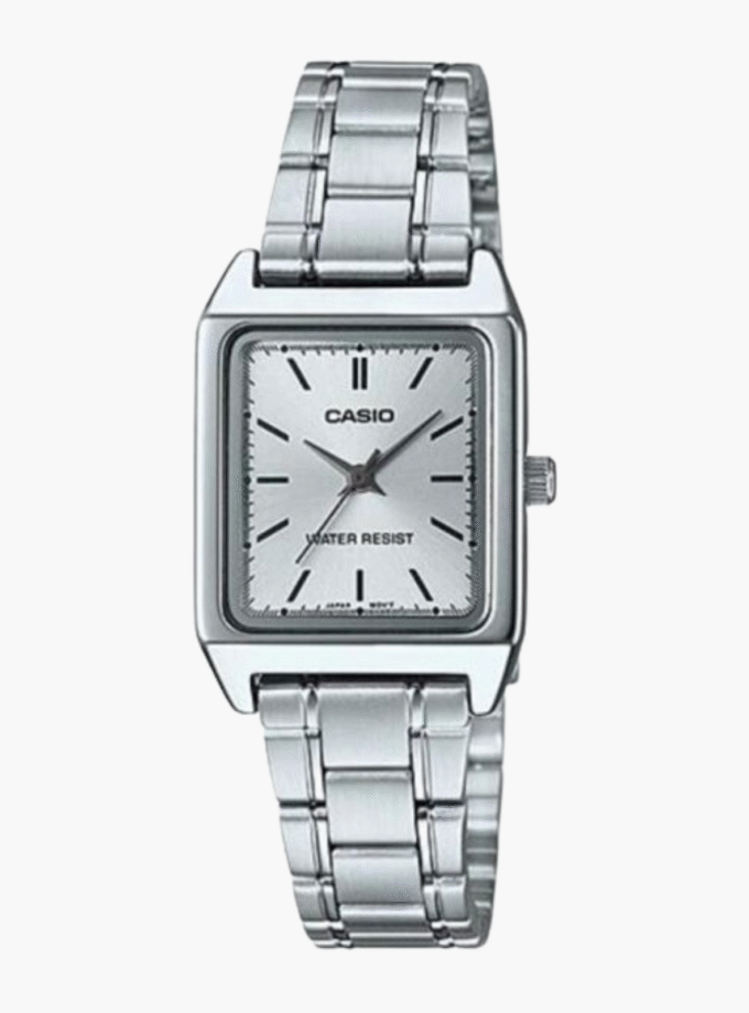 Montre-Bracelet Femme Casio Collection LTP-V007D-7EUDF - Bracelet Gris En Acier Inoxydable - Résistante à l'Eau