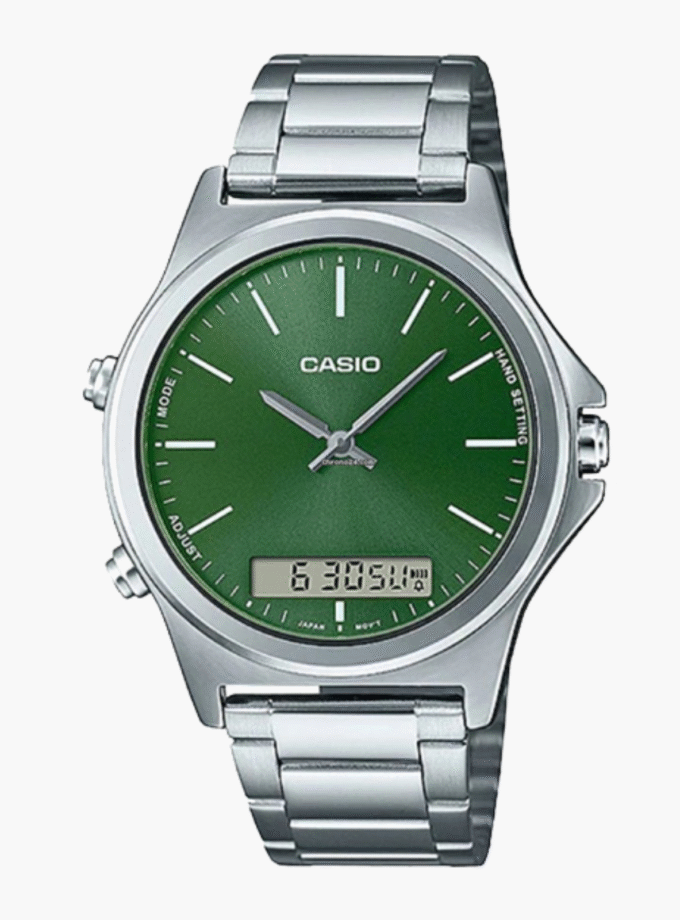 Montre-Bracelet Homme Casio Collection MTP-VC01D-3EUDF - Bracelet Gris En Acier Inoxydable- Résistante à L'Eau