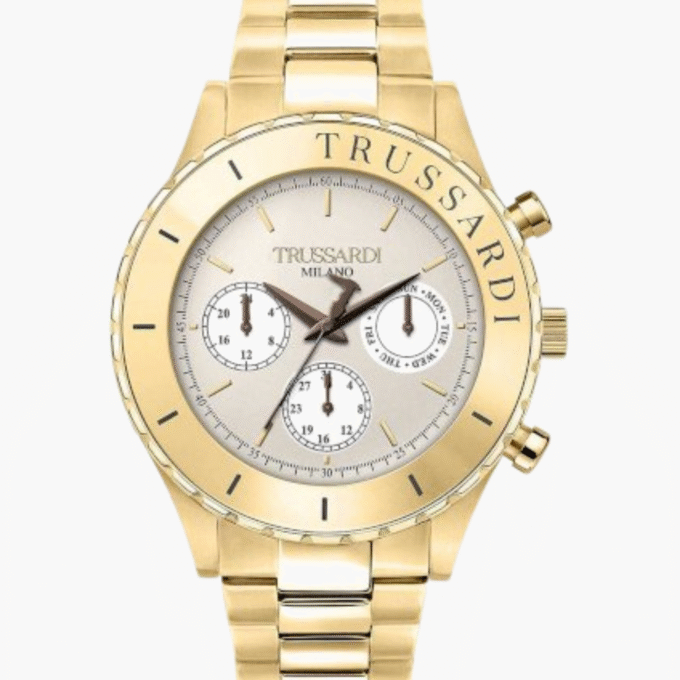 Montre-Bracelet Homme - Trussardi R2453143006 - Bracelet Dorée En Acier Inoxydable