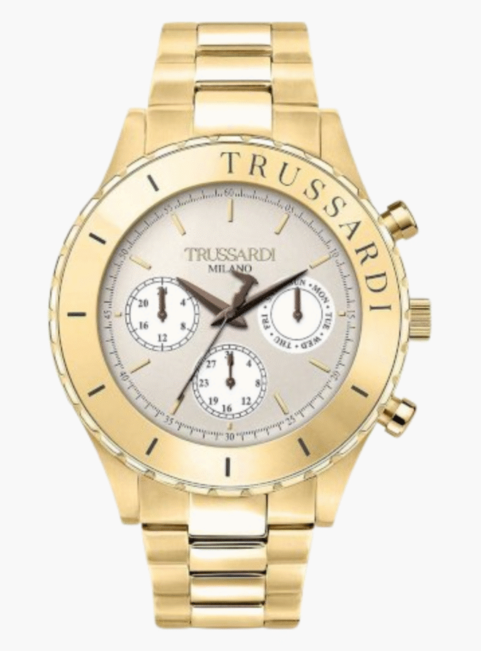 Montre-Bracelet Homme - Trussardi R2453143006 - Bracelet Dorée En Acier Inoxydable