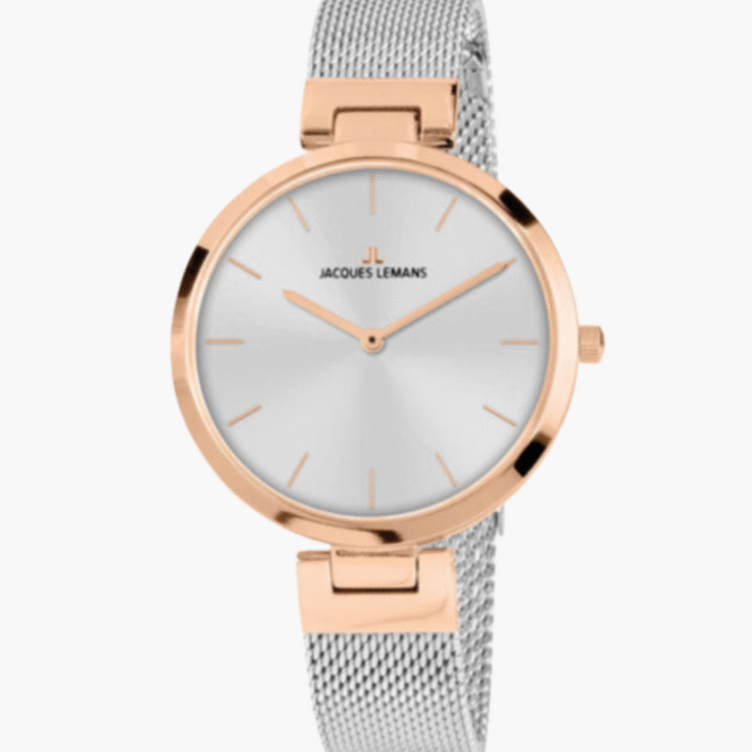 Montre-Bracelet Homme Jacques Lemans - 1-2110K - Bracelet en Acier Inoxydable - Résistance à l'Eau 5 ATM