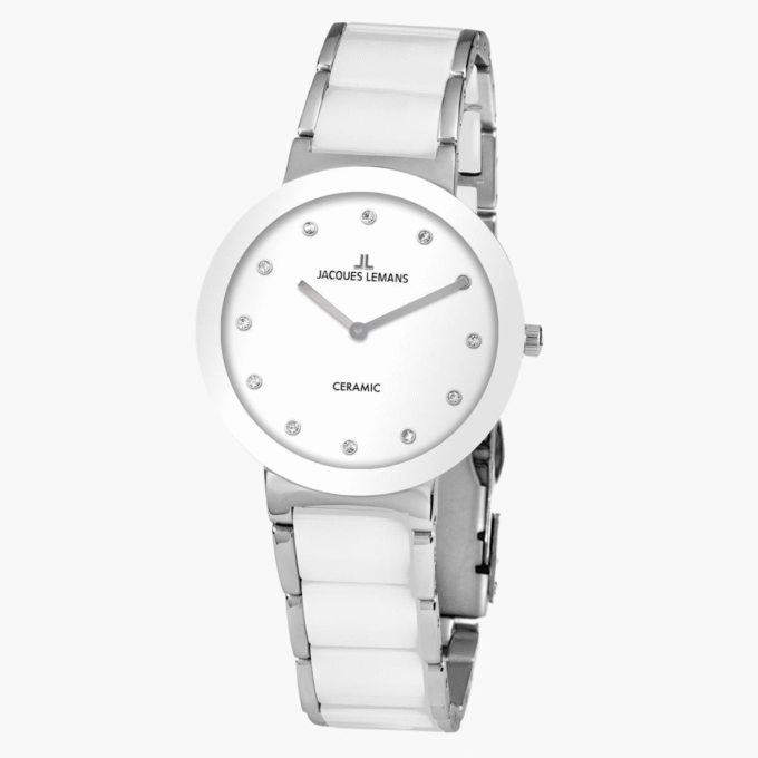 Montre Pour Homme Jacques Lemans - 42-7H - Bracelet Bicolore En Céramique High-Tech