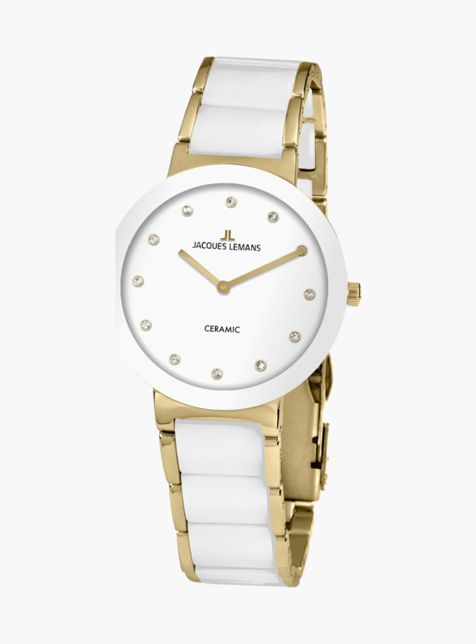 Bracelet-Montre Homme Jacques Lemans - 42-7L - Bracelet Bicolore En Céramique High-Tech