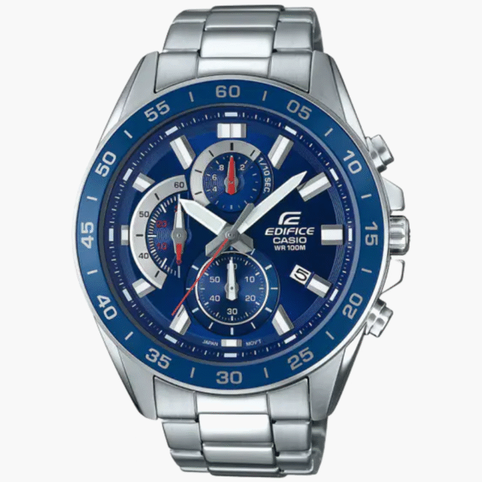 Montre Homme Casio Edifice - EFV-550D-2AVUDF - Bracelet Gris en Acier Inoxydable - Resistance à l'eau 10 ATM