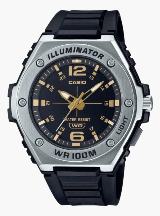 Montre Homme Casio Collection - MWA-100H-1A2VDF - Bracelet Noir En Résine - Résistance à l'eau 10 ATM