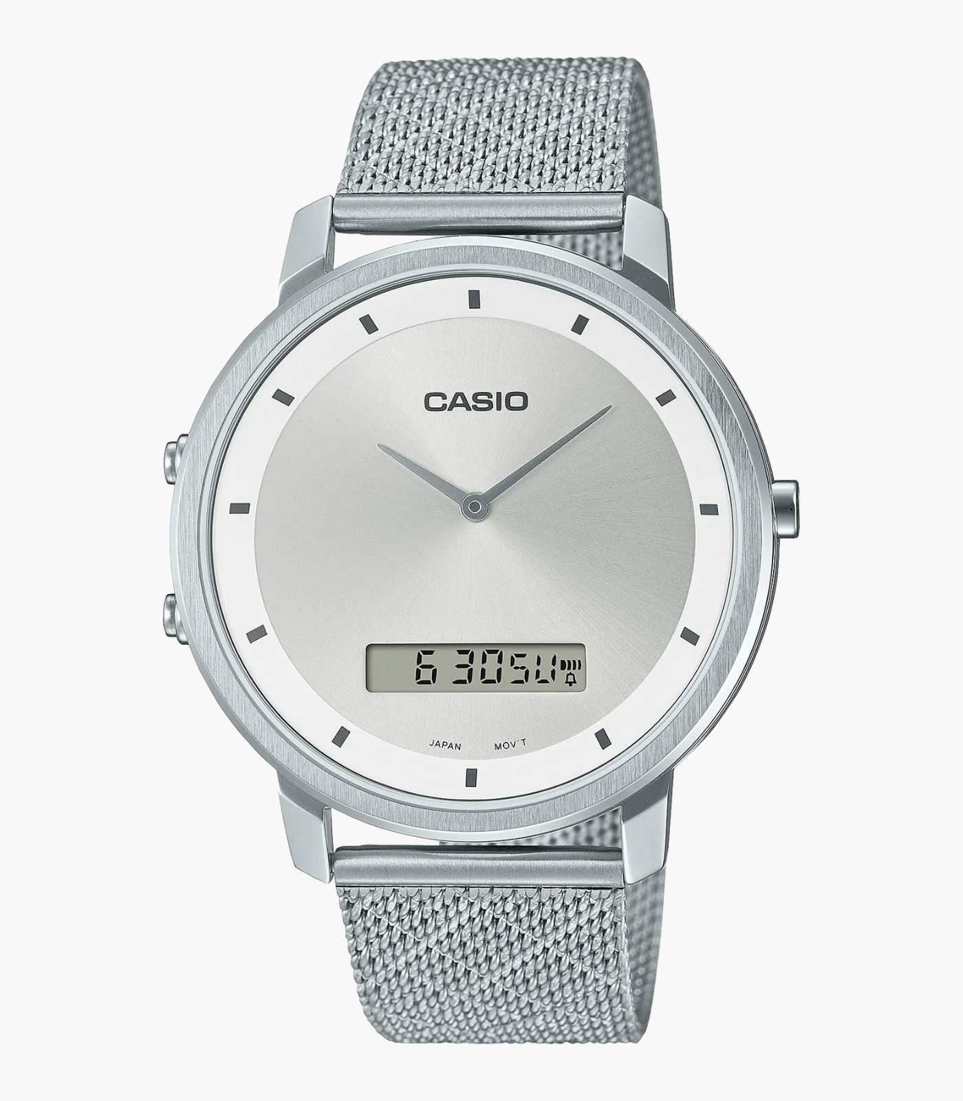Montre Homme Casio Collection - MTP-B200M-7EDF - Bracelet Gris en Acier Inxoxydable - Résistance à L'eau 30 M