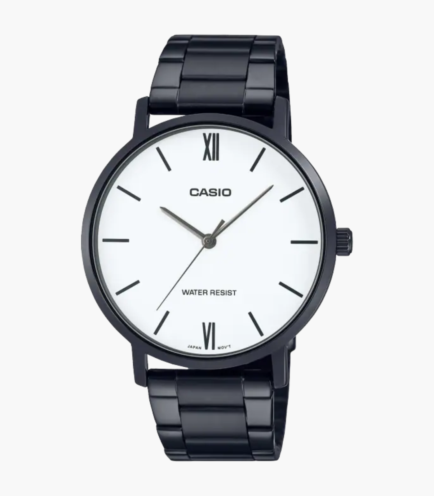 Montre Homme Casio Collection - MTP-VT01B-7BUDF - Bracelet Noir En Acier Inoxydable - Résistance à l'eau 30 M
