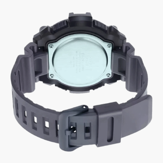 Montre Homme Casio - WS-1300H-8AVDF - Bracelet Gris En Résine - Résistance à l'eau 10 ATM