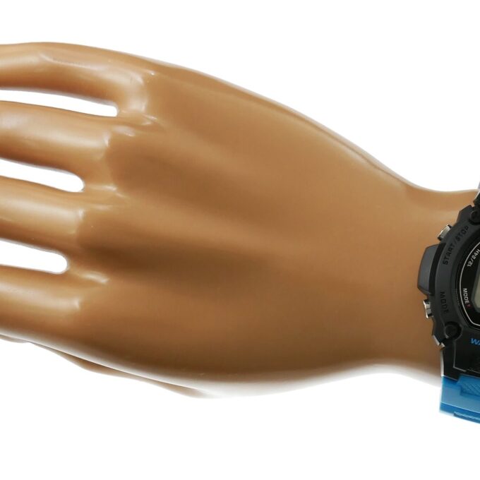 Montre Homme Casio Numérique W-219H-2A2V - Bracelet Bleu En Résine - Résistance à l'eau 5 ATM