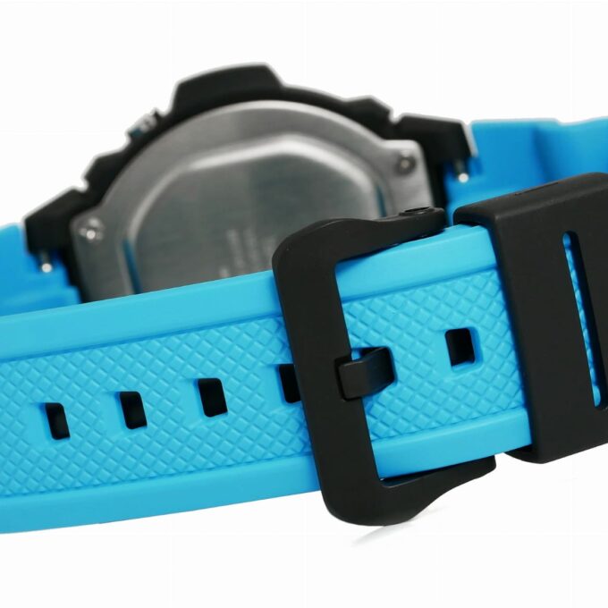 Montre Homme Casio Numérique W-219H-2A2V - Bracelet Bleu En Résine - Résistance à l'eau 5 ATM