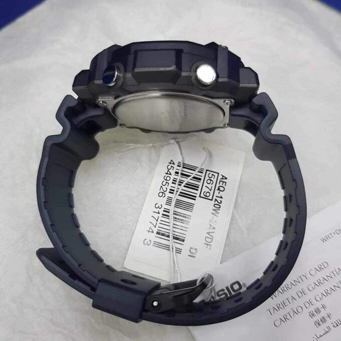 Montre Homme Casio Combinaison analogique-numérique AEQ-120W-2AV - Bracelet Noir en Résine - Résistance à l'eau 10 ATM