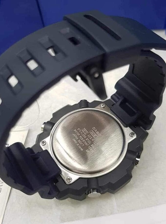 Montre Homme Casio Combinaison analogique-numérique AEQ-120W-2AV - Bracelet Noir en Résine - Résistance à l'eau 10 ATM