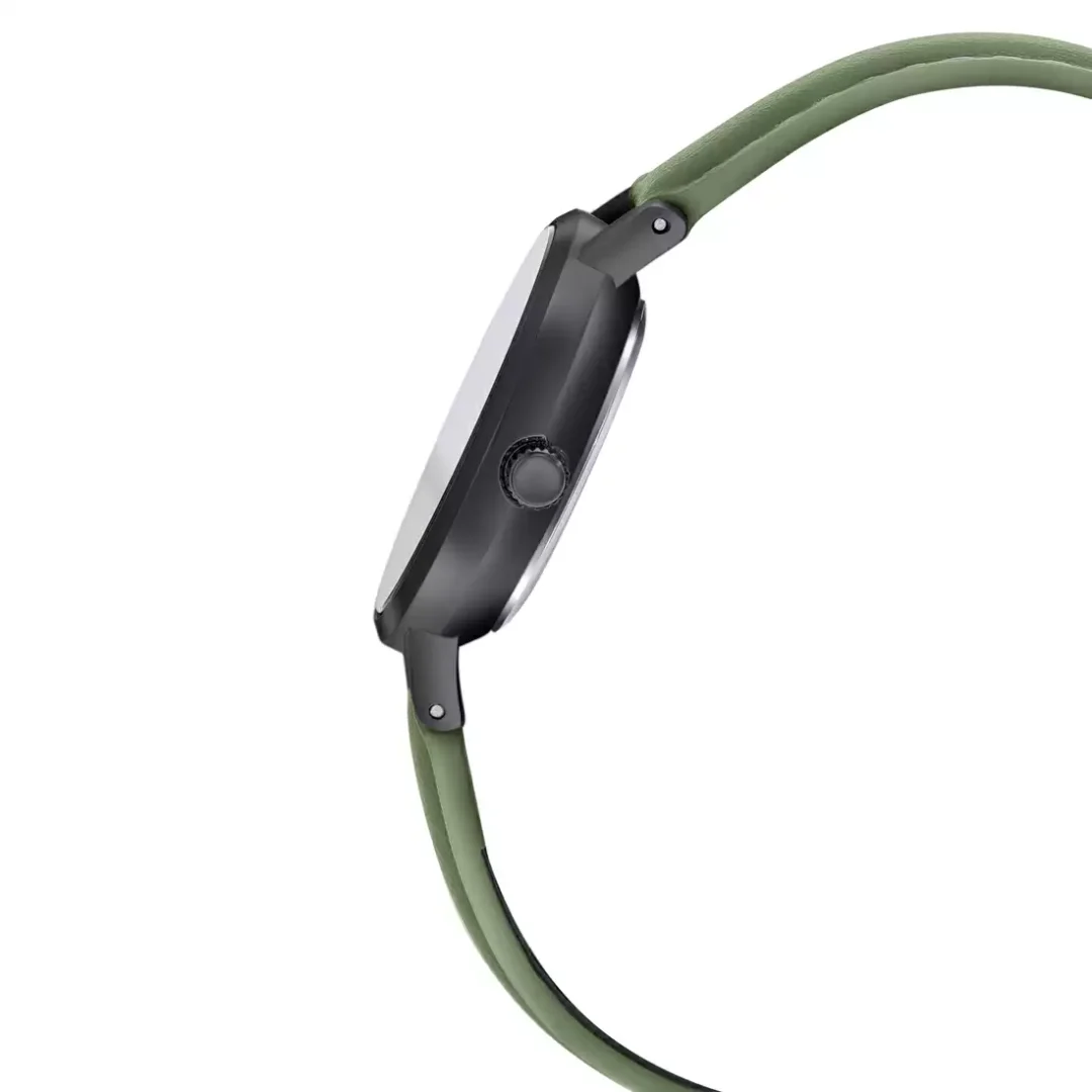 aiwatch_LTP-VT02BL-3AUDF - Montre Femme Casio Collection Analogique LTP-VT02BL-3A - Bracelet Vert en Cuir - Résistant à l'eau