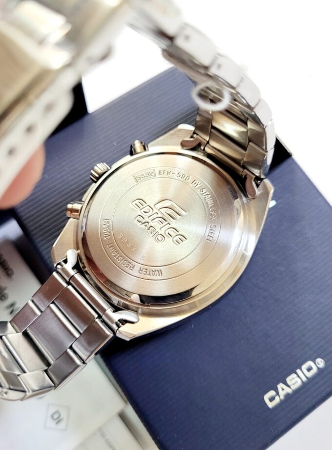 Montre Homme Casio Edifice EFR-S572D-1AVUDF - Bracelet Gris en Acier Inoxydable - Résistance à l'eau 100 Mètres