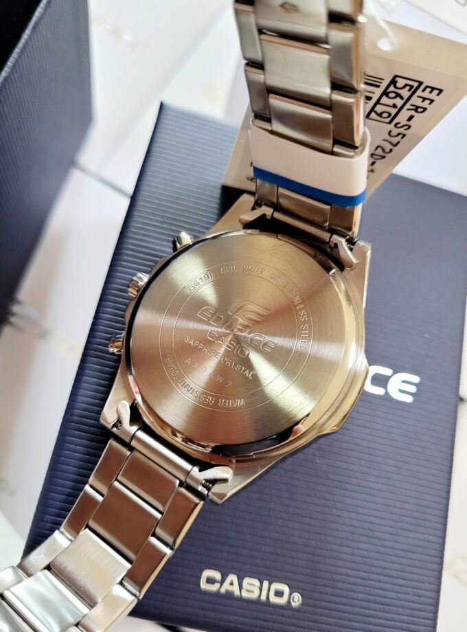 Montre Homme Casio Edifice EFR-S572D-1AVUDF - Bracelet Gris en Acier Inoxydable - Résistance à l'eau 100 Mètres