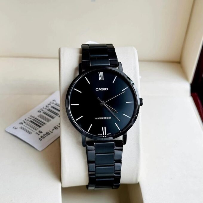 Montre Homme Casio Collection MTP-VT01B-1BUDF - Bracelet En Acier Inoxydable - Résistante à l'eau