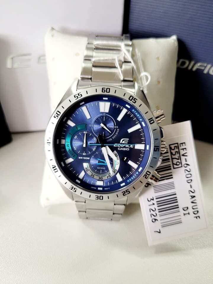 aiwatch_EFV-620D-2AVUDF - Montre Homme Casio Edifice EFV-620D-2AVUDF - Bracelet Gris en acier Inoxydable - Résistance à l'eau 100 Mètres