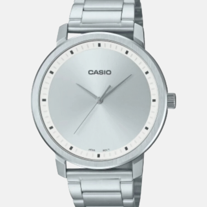 Montre Homme Casio Collection - MTP-B115D-7EVDF - Bracelet Gris en Acier Inoxydable - Résistance à l'eau 50 mètres