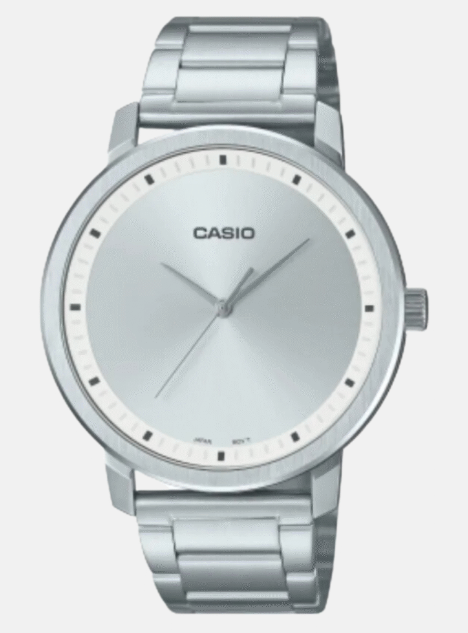Montre Homme Casio Collection - MTP-B115D-7EVDF - Bracelet Gris en Acier Inoxydable - Résistance à l'eau 50 mètres